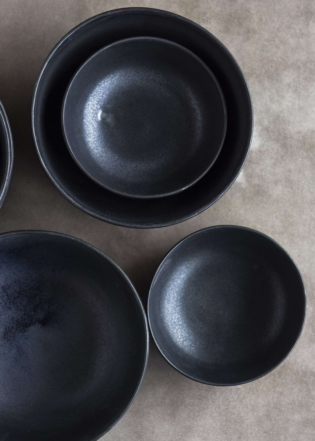 Black Matte Stoneware Mini Bowl, view 7