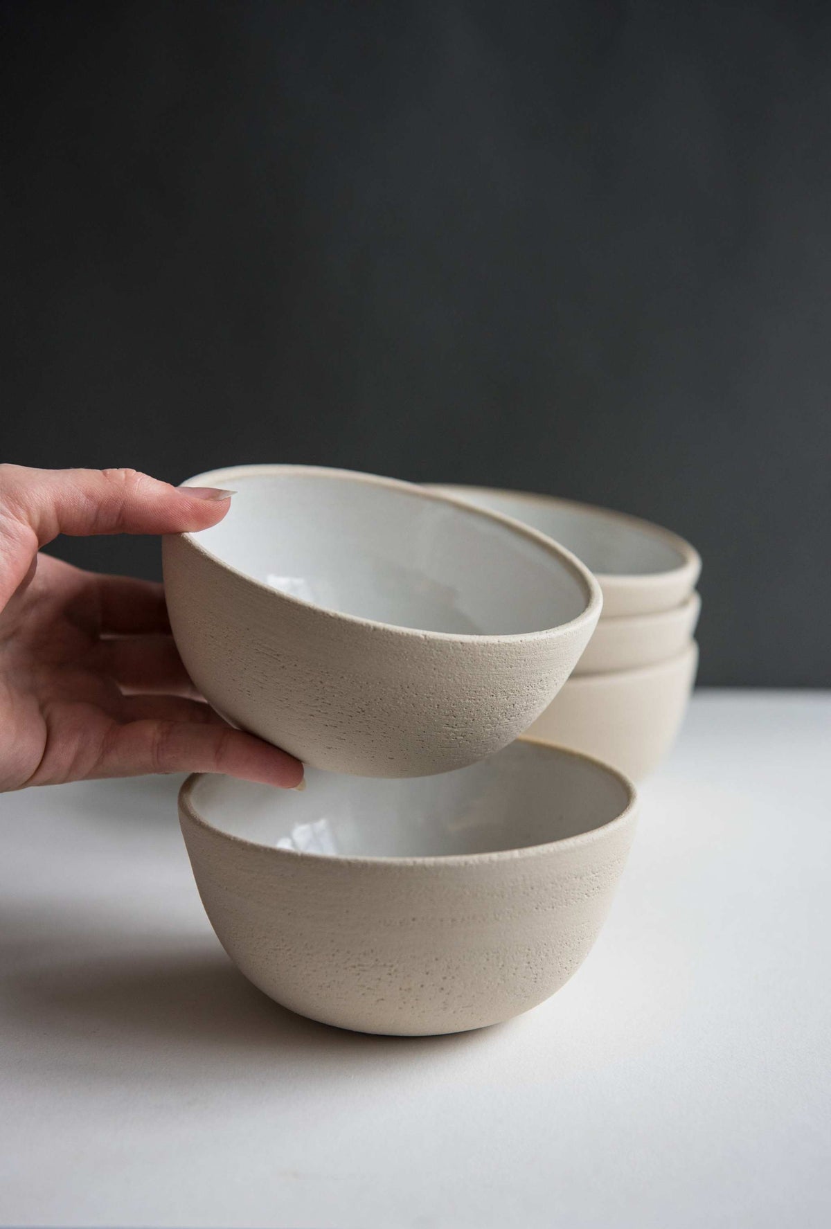 Exposed Clay Stoneware Small Bowl, another angle