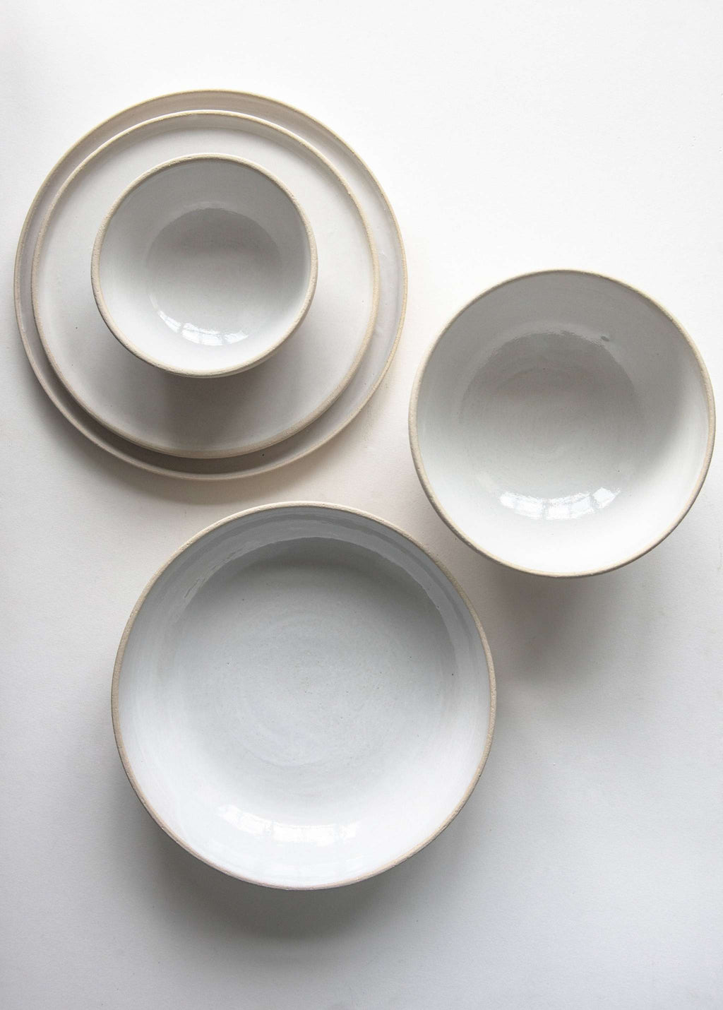 Exposed Clay Stoneware Plates, alternate view