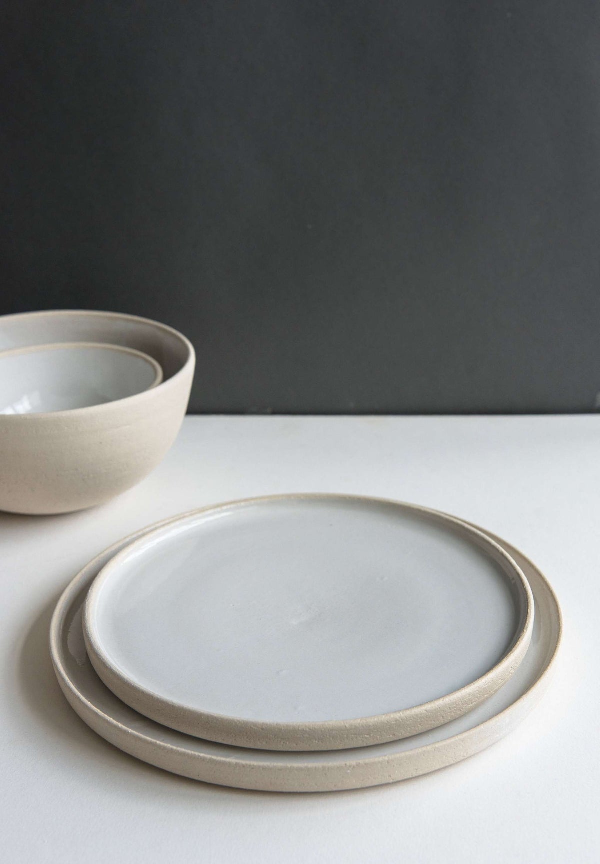 Exposed Clay Stoneware Plates