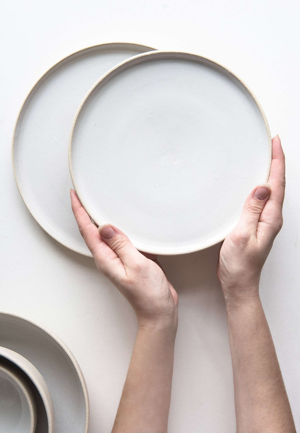 Exposed Clay Stoneware Plates