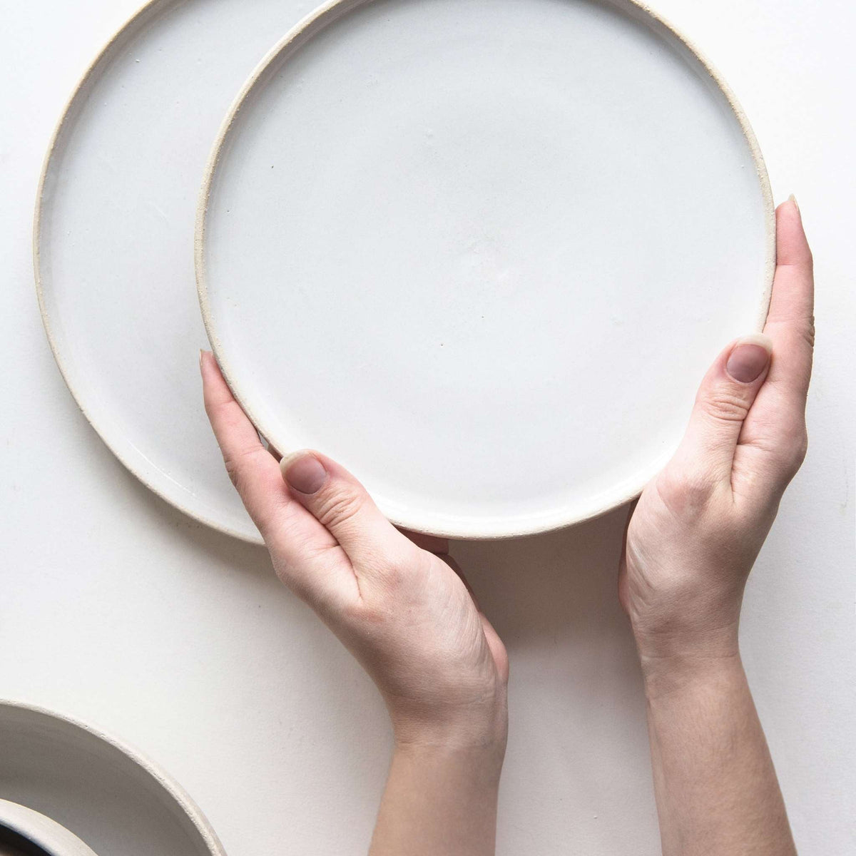 Exposed Clay Stoneware Plates