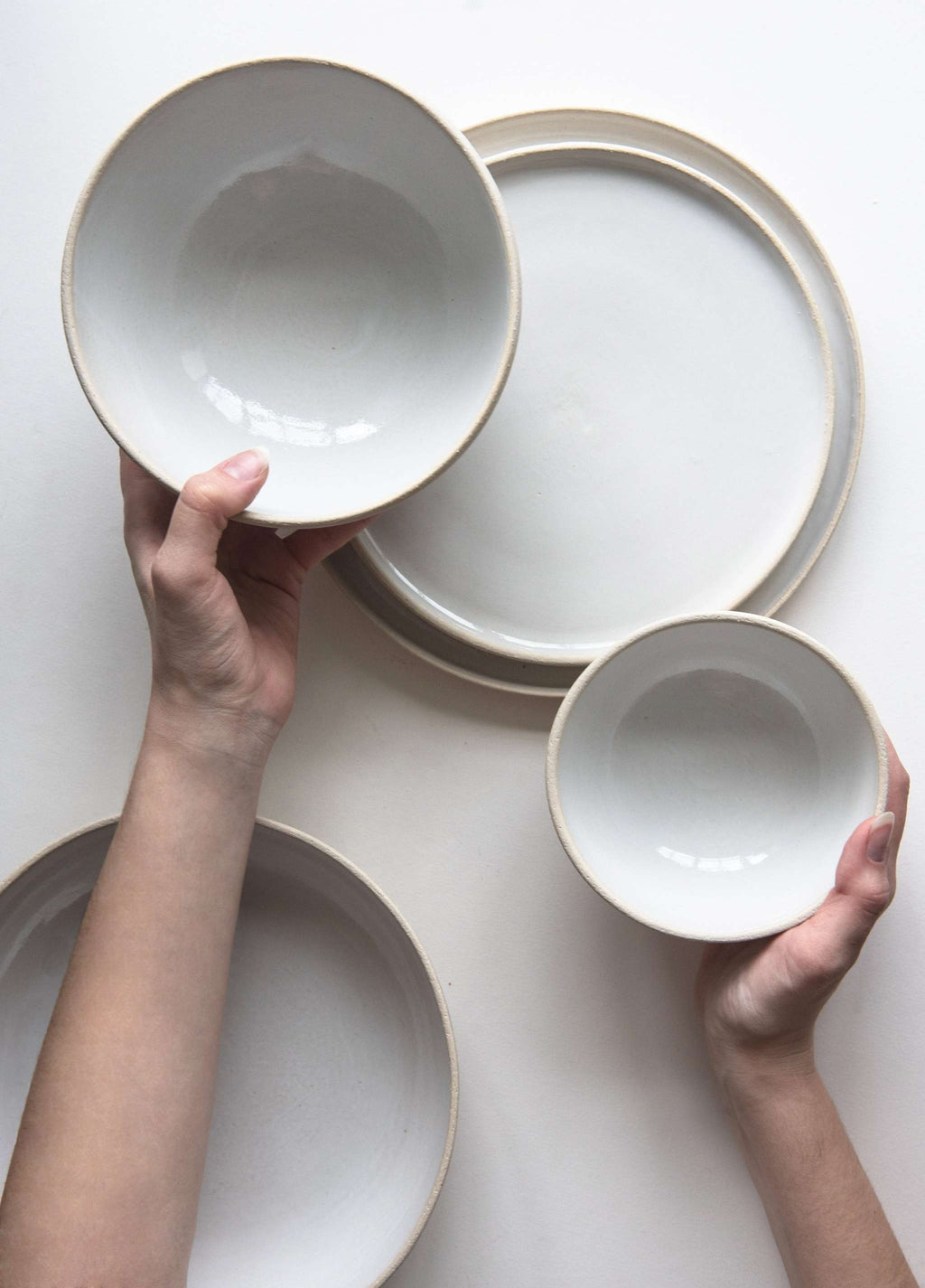 Exposed Clay Stoneware Plates