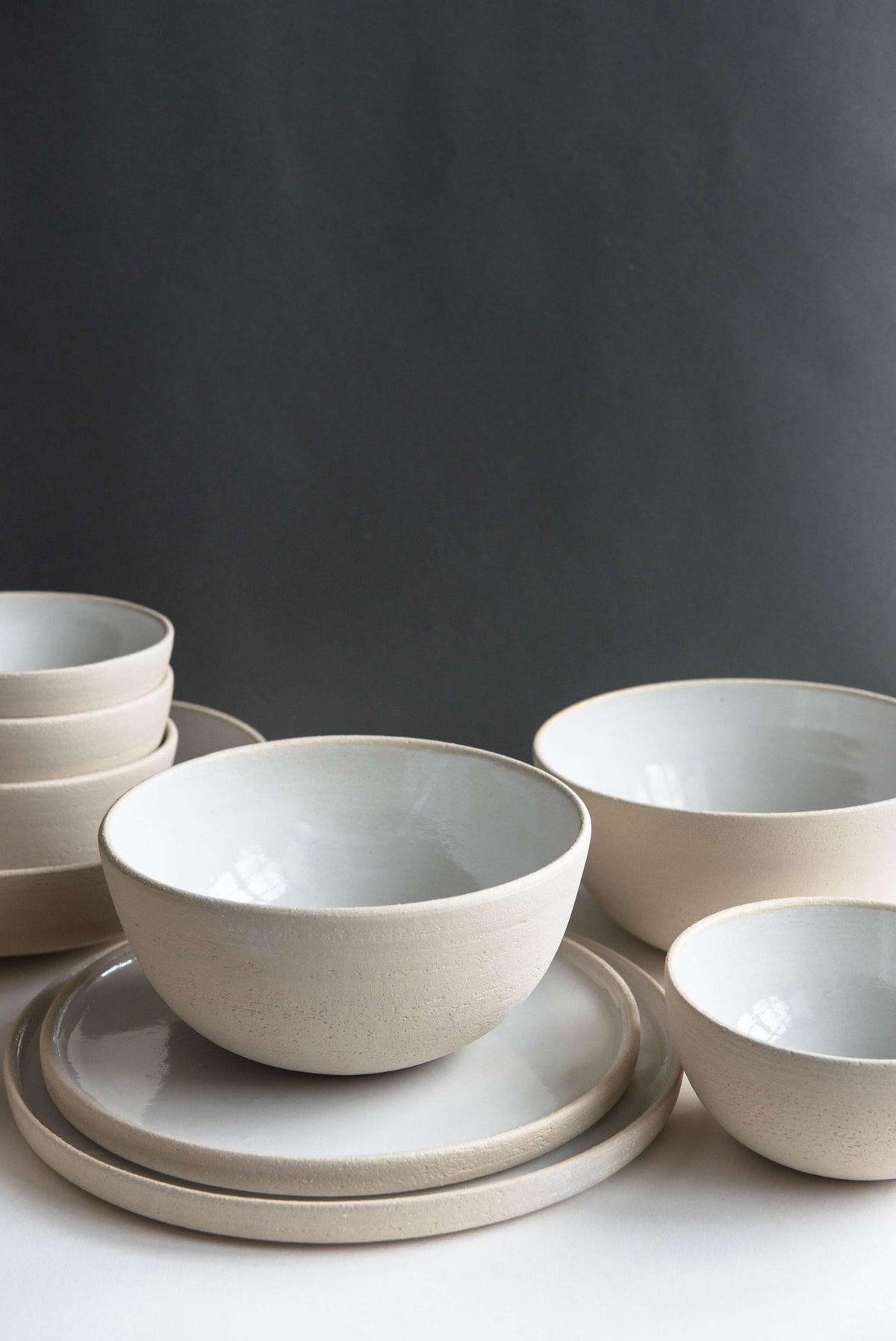 Exposed Clay Stoneware Plates