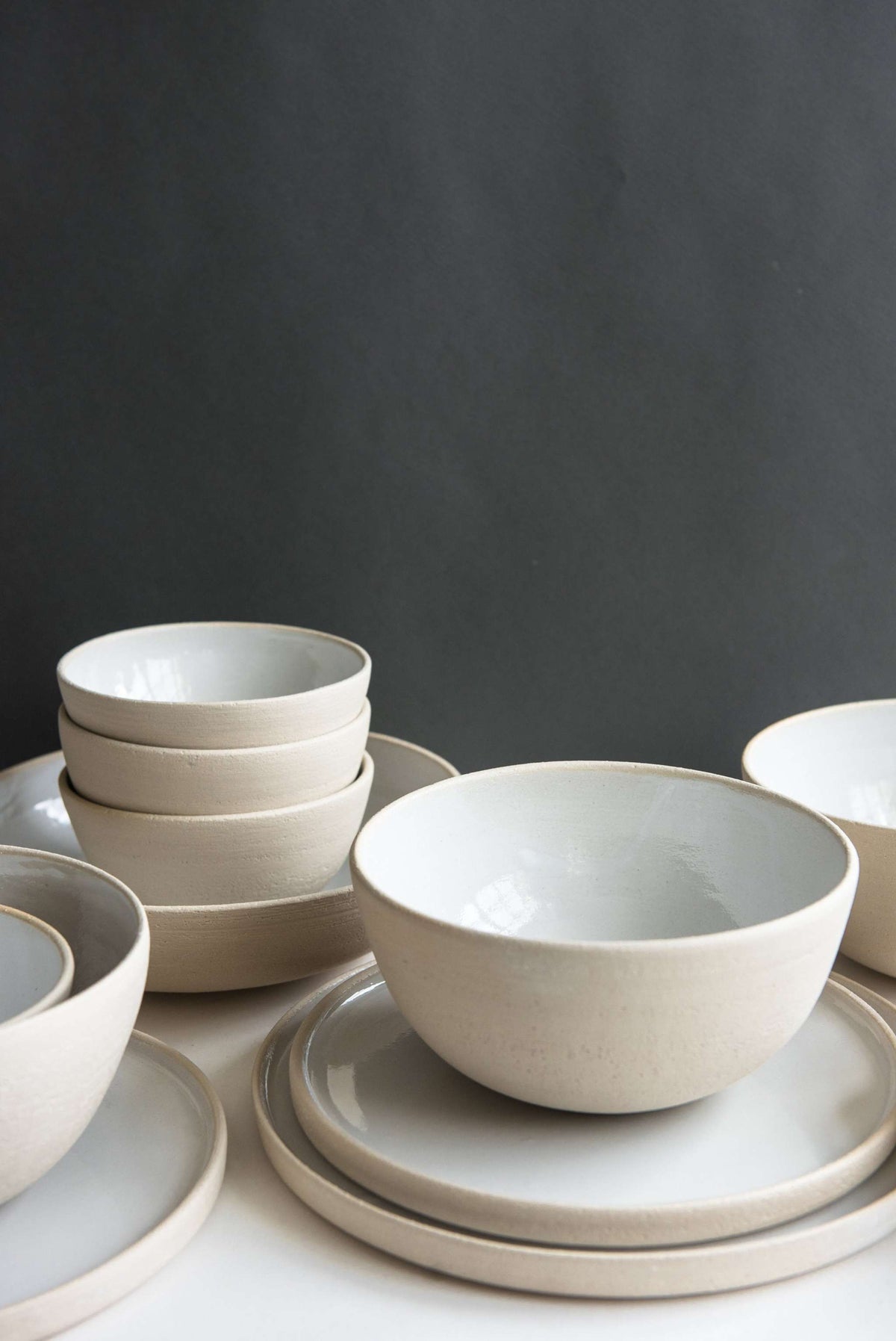 Exposed Clay Stoneware Plates