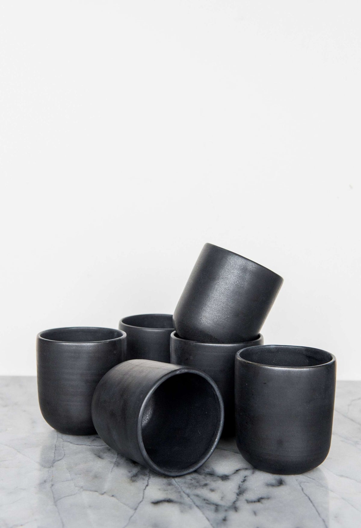 Black Matte Stoneware Cup