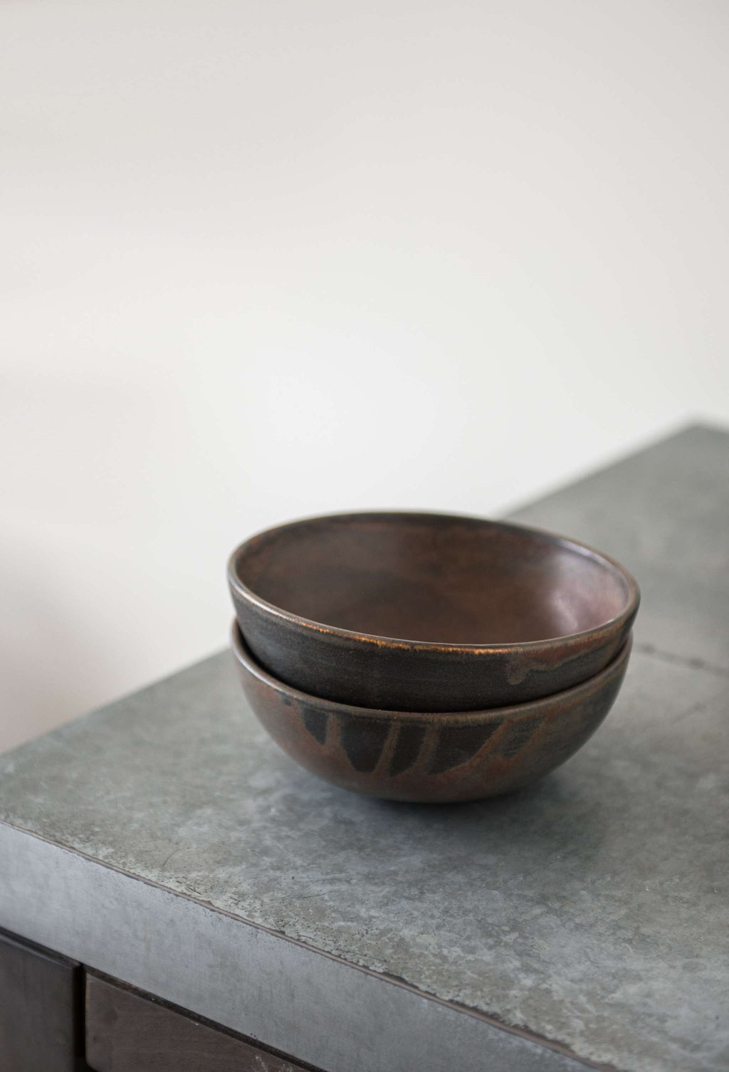 Rust Stoneware Soup Bowl, another angle