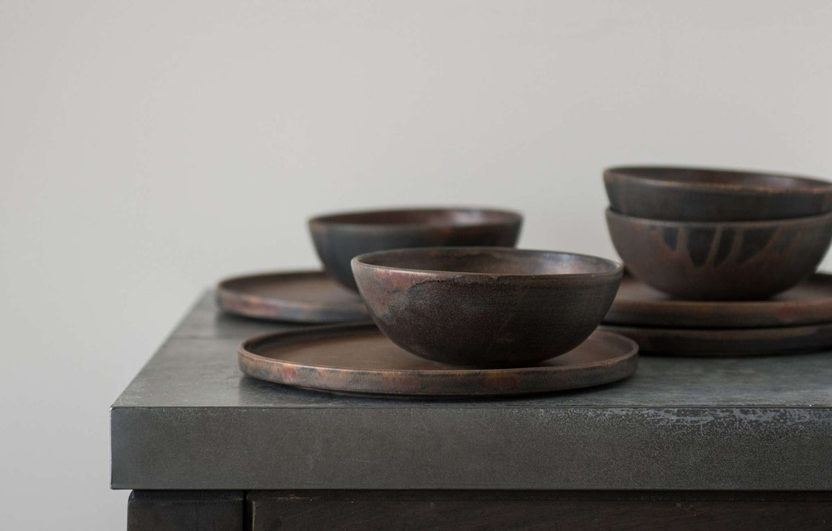 Rust Stoneware Soup Bowl