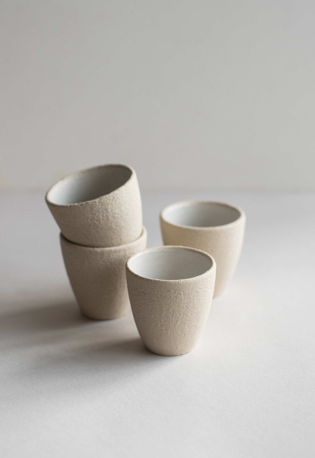 Exposed Clay Stoneware Espresso Cup, detail view