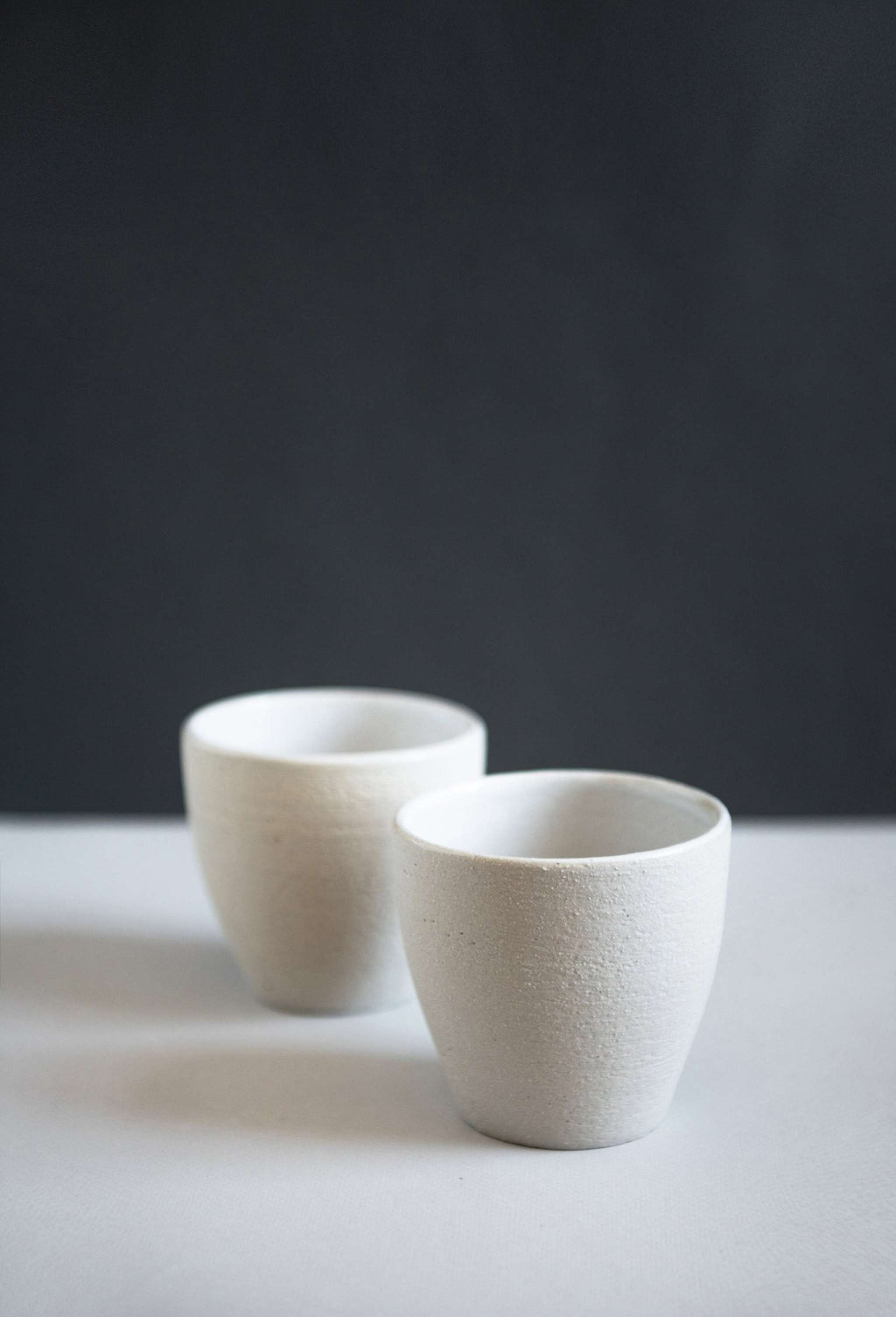 Exposed Clay Stoneware Coffee Cup, detail view
