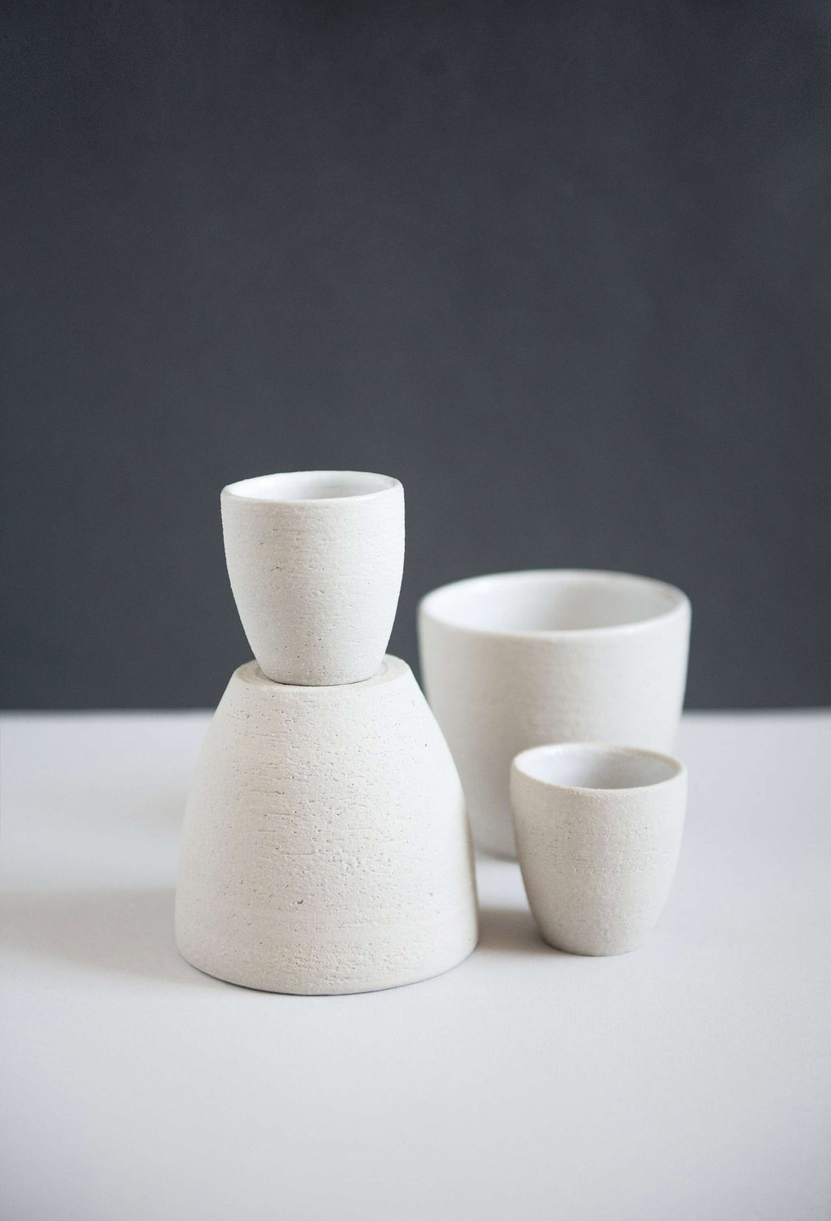 Exposed Clay Stoneware Coffee Cup, another angle