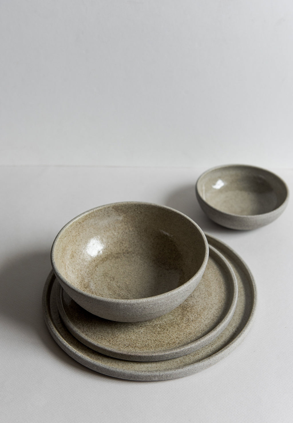 Concrete Stoneware Dinner Plate, another angle