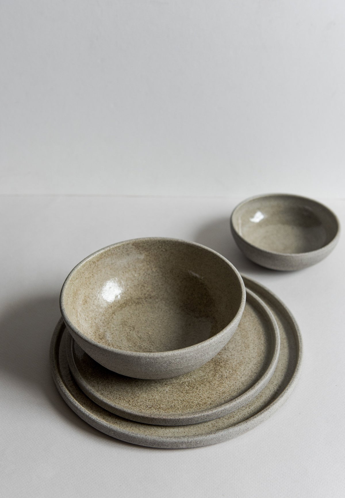 Concrete Stoneware Dinner Plate, another angle