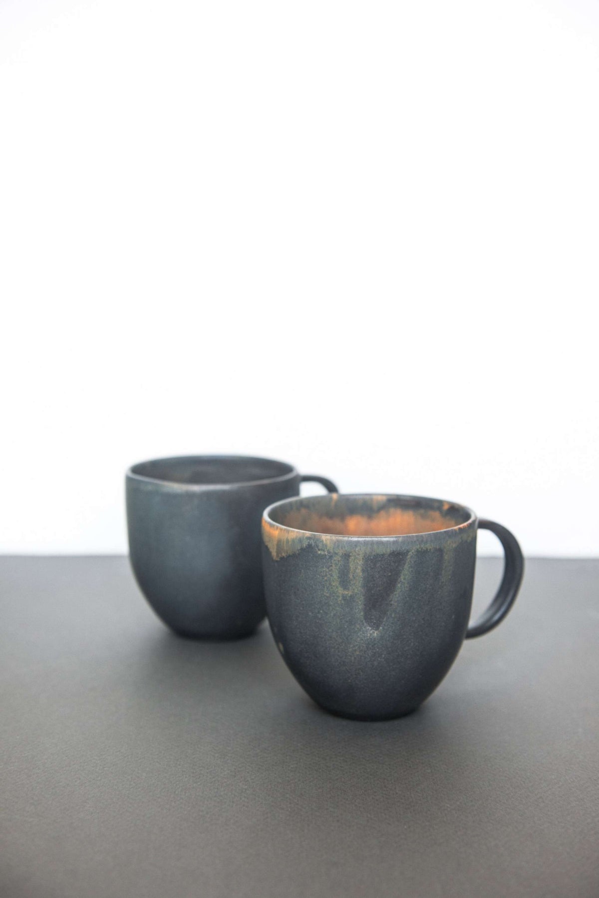 Rust Stoneware Coffee Mug, another angle