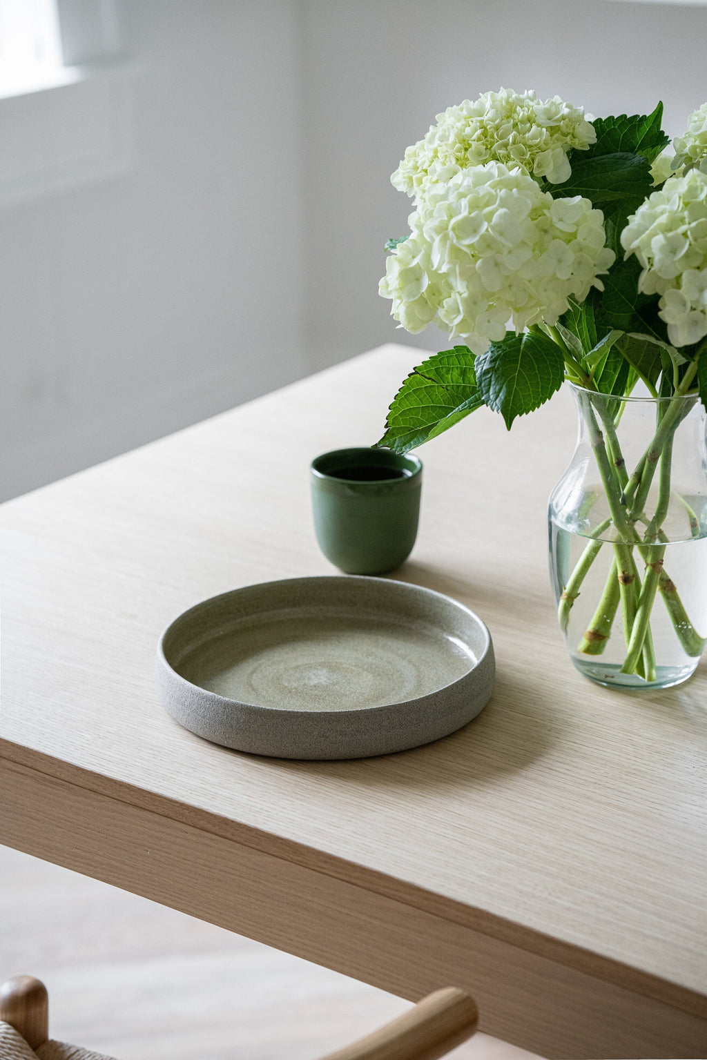 Concrete Stoneware Dinner Plate, High Sides