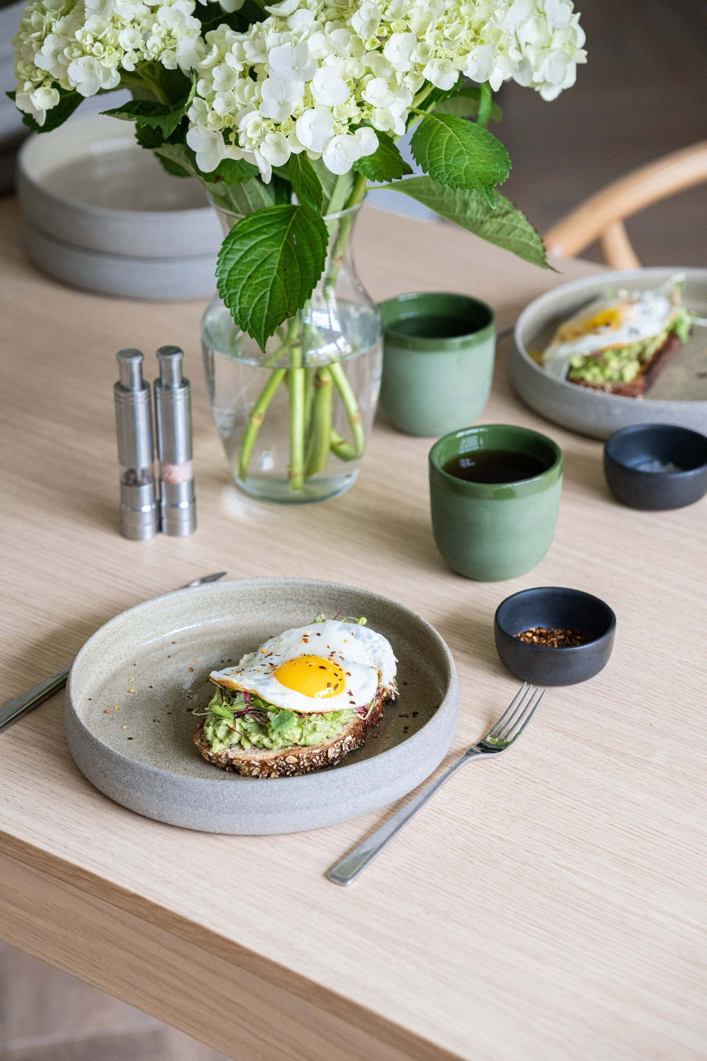 Concrete Stoneware Dinner Plate, High Sides