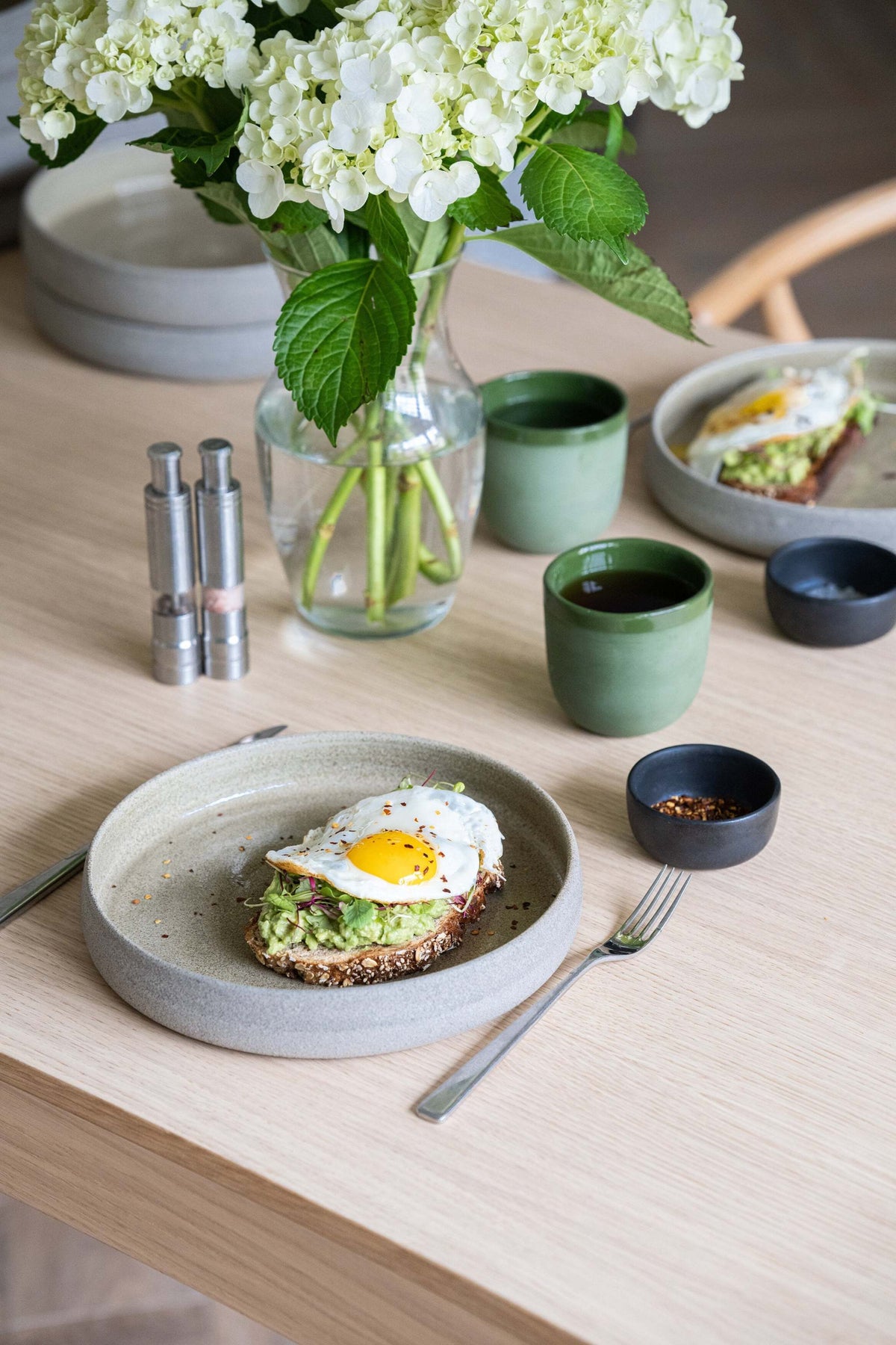 Concrete Stoneware Dinner Plate, High Sides