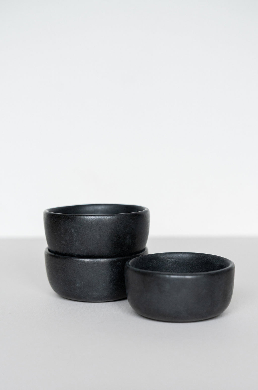 Black Matte Stoneware Pinch Bowl, view 6