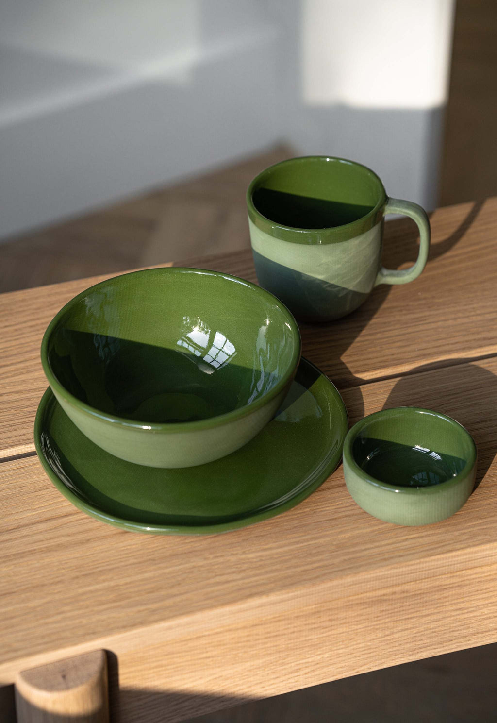 Handmade Porcelain Bowl, Sage Green, view 5