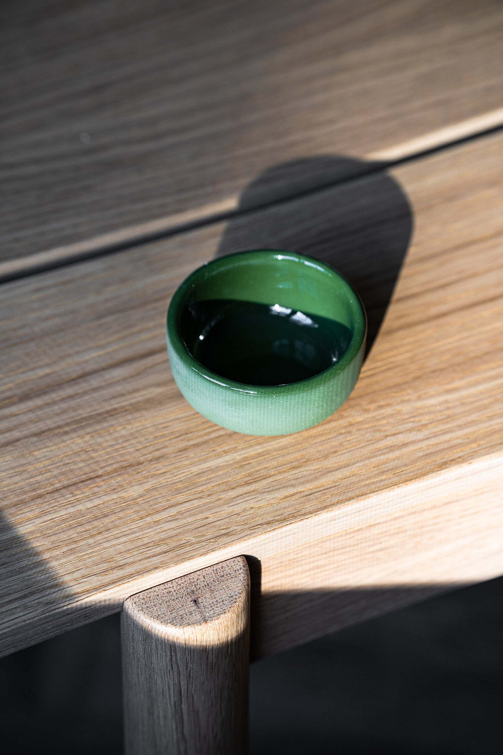 Handmade Porcelain Sauce Bowl, Green, view 7