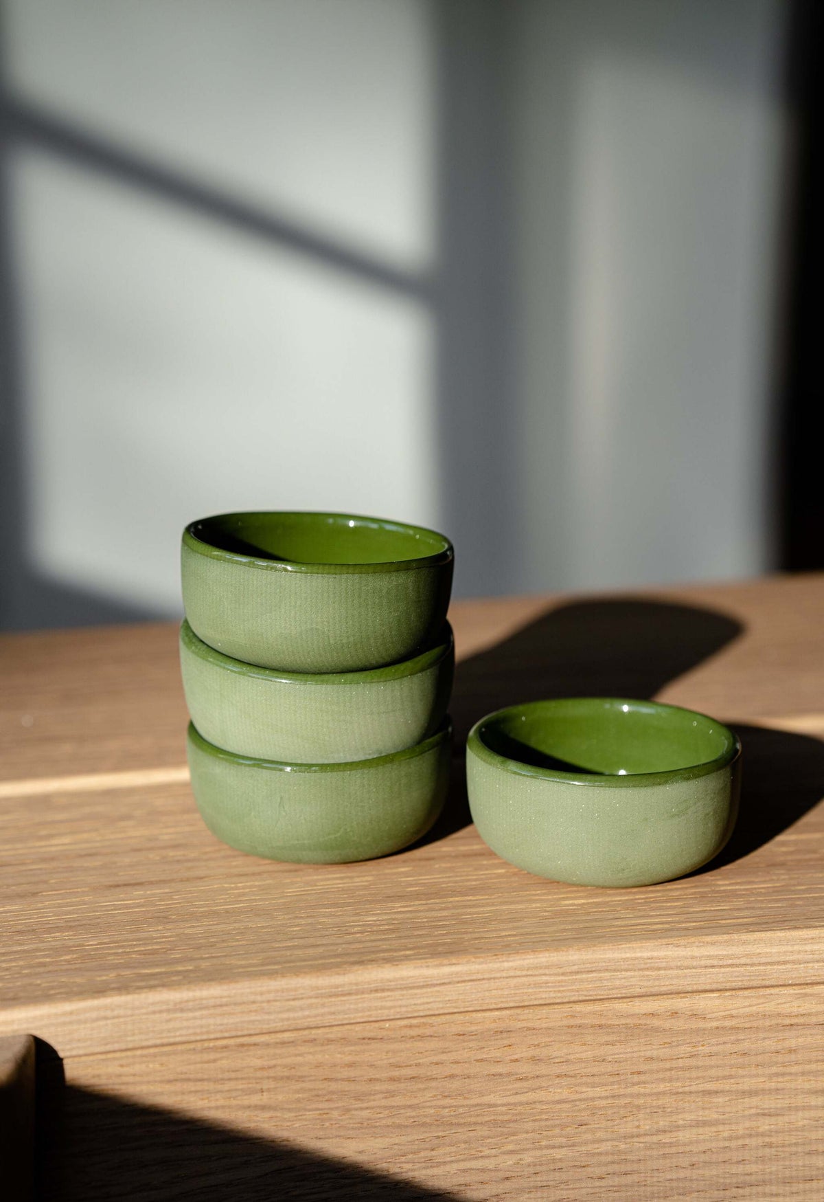 Handmade Porcelain Sauce Bowl, Green