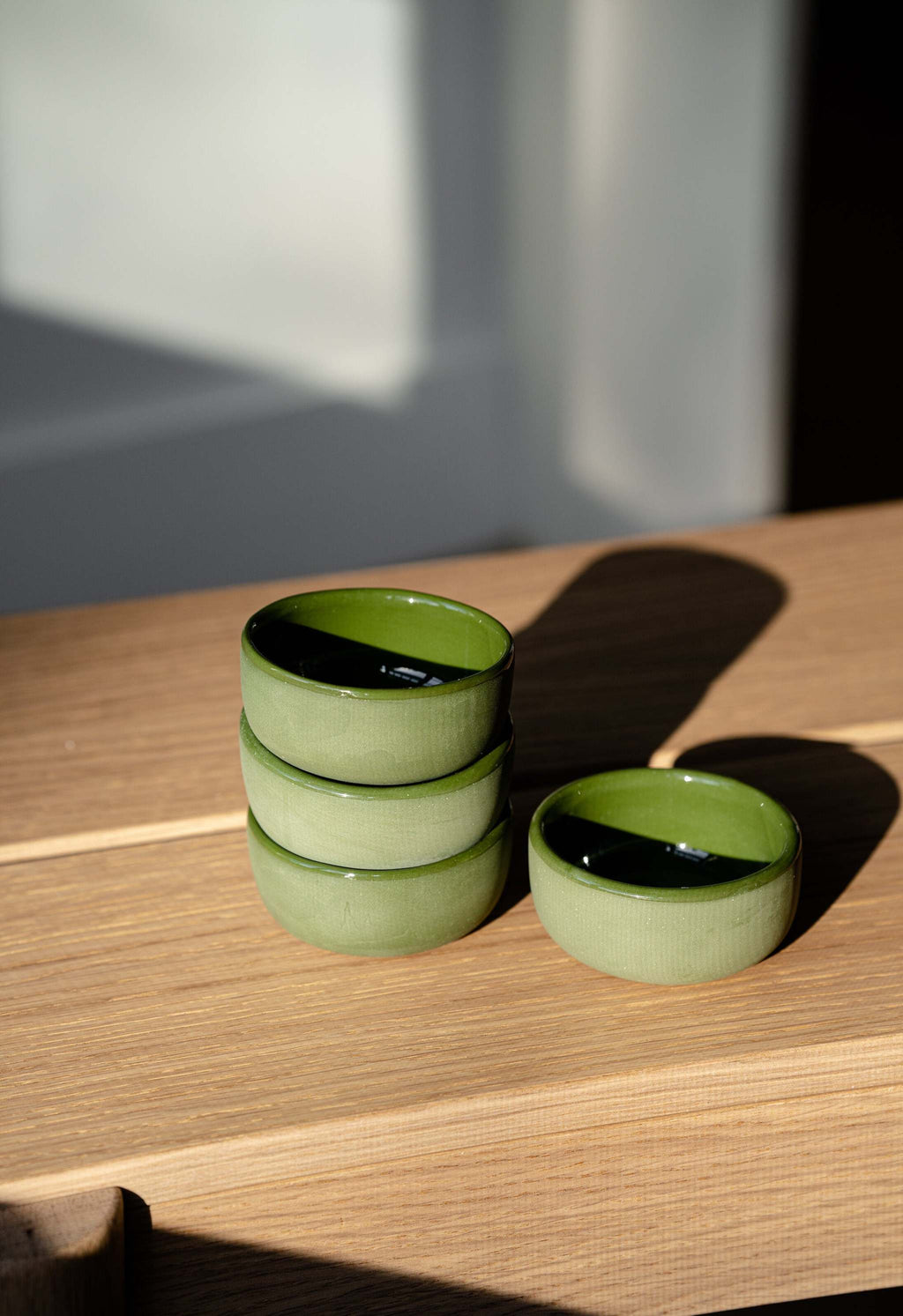 Handmade Porcelain Sauce Bowl, Green