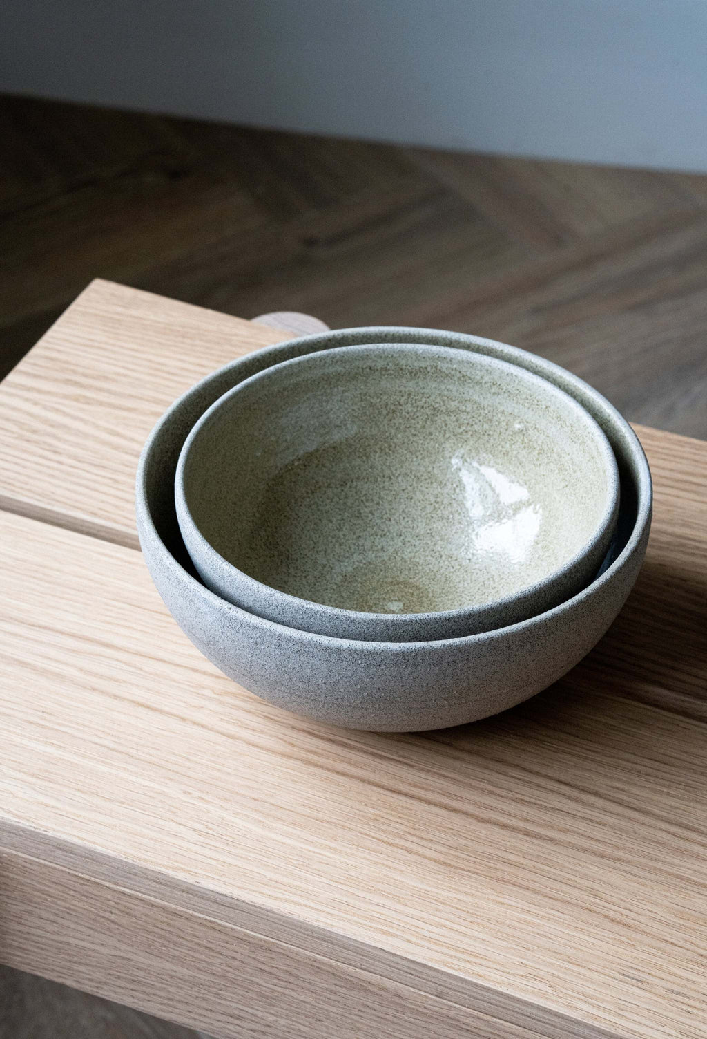 Concrete Stoneware Nesting Bowl Set, view 6