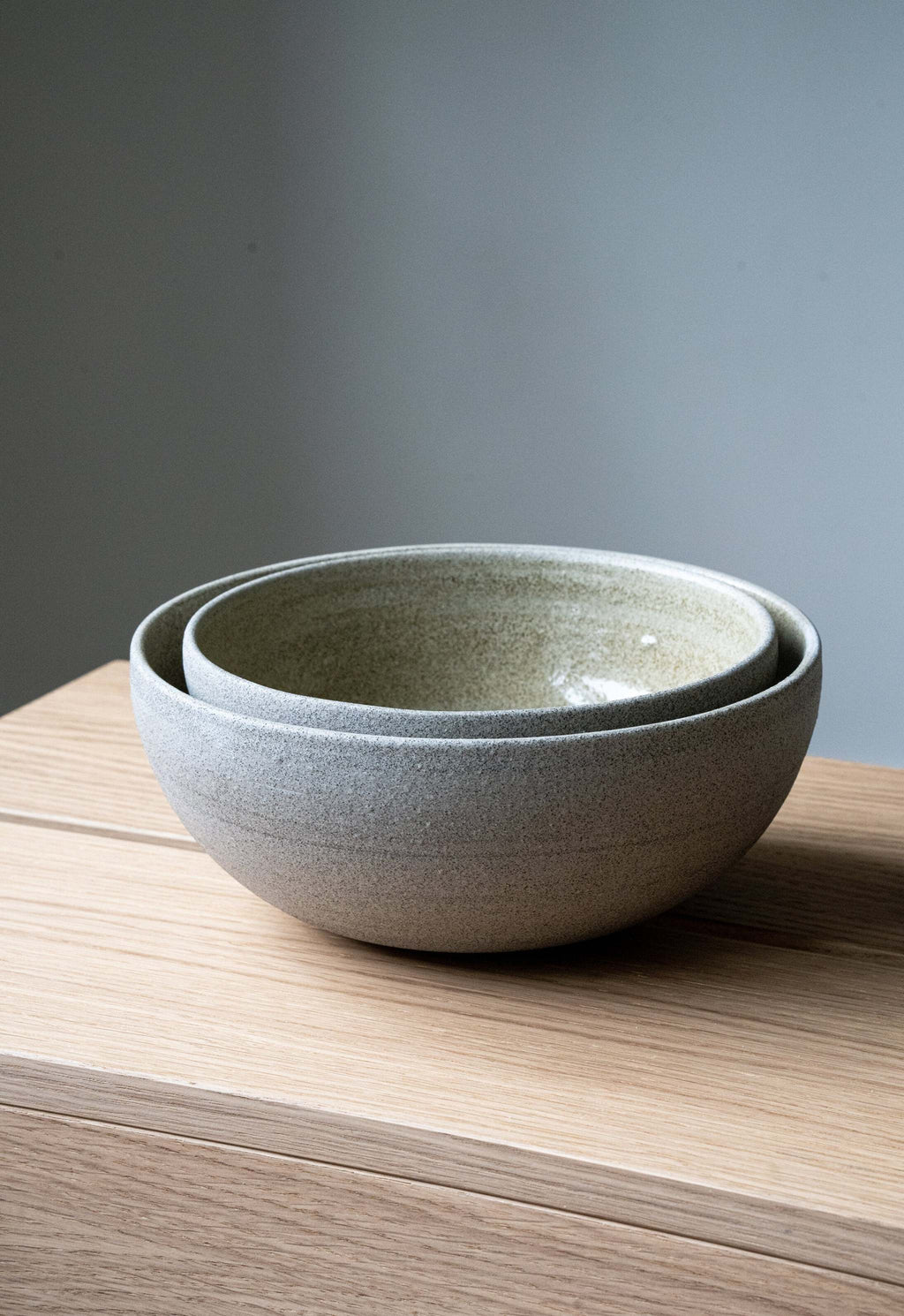 Concrete Stoneware Nesting Bowl Set, view 5