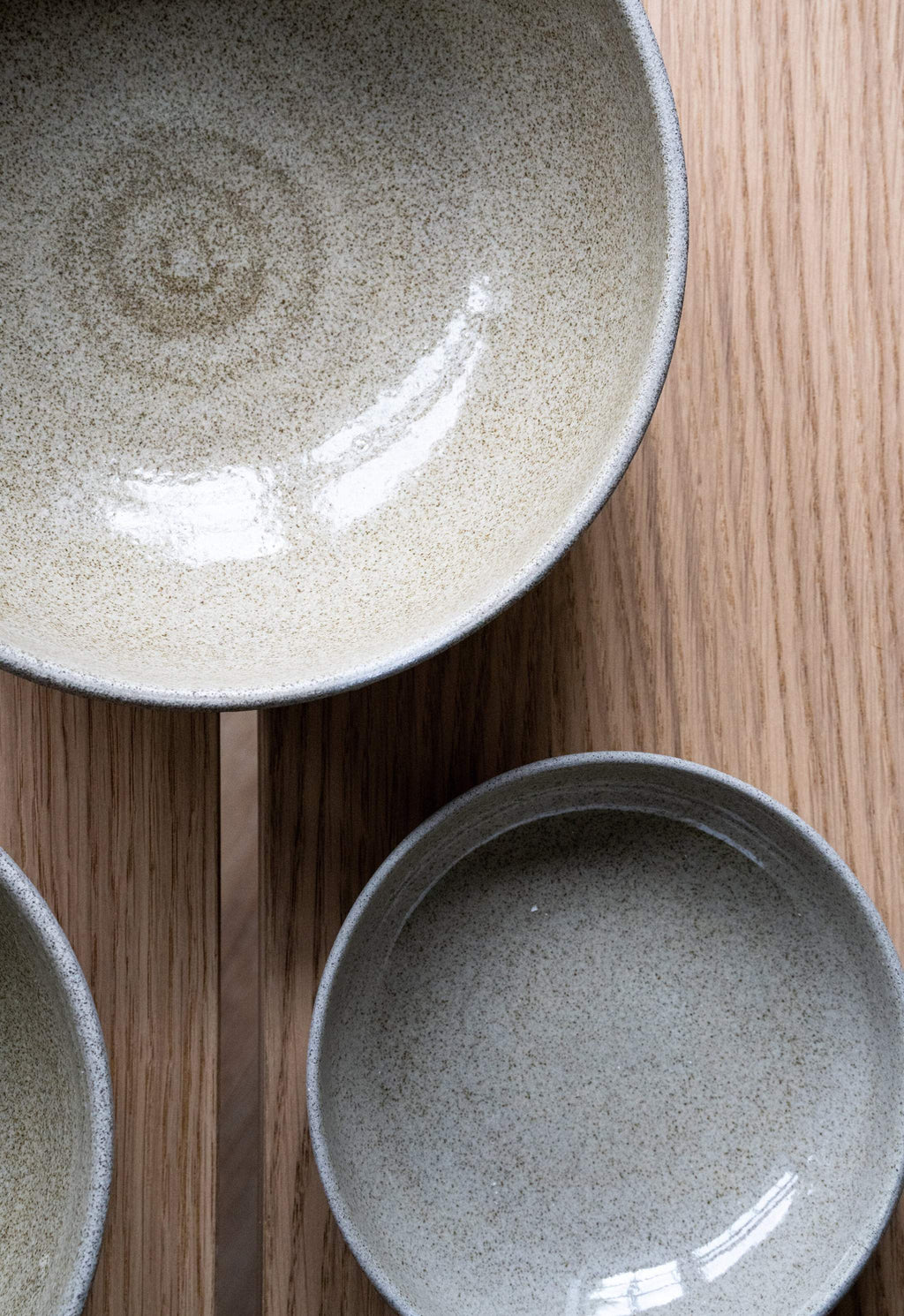 Concrete Stoneware Nesting Bowl Set, another angle
