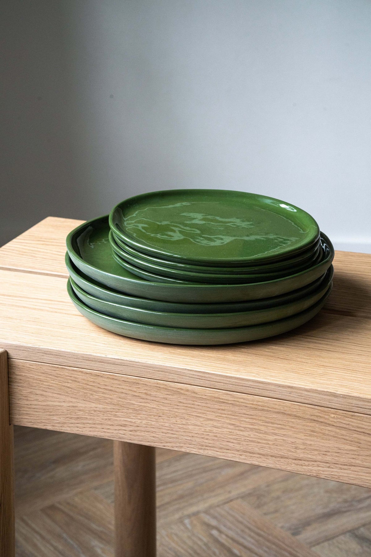Handmade Porcelain Plates, Sage Green, view 5