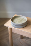 Concrete Stoneware Salad Plate, High Sides
