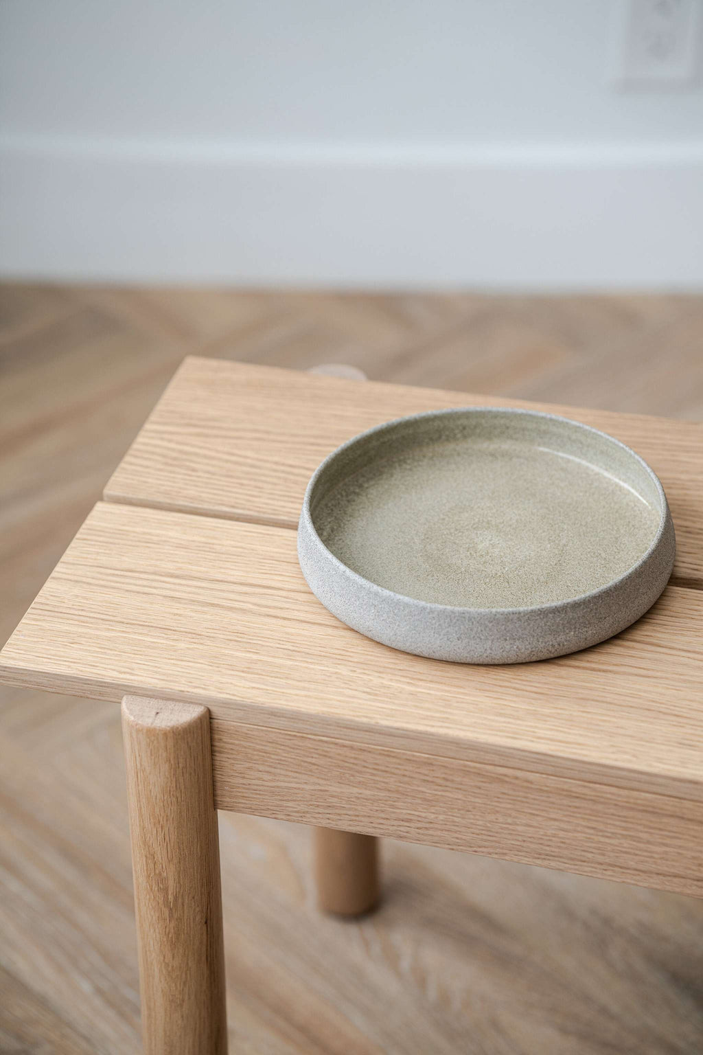 Concrete Stoneware Salad Plate, High Sides, view 7