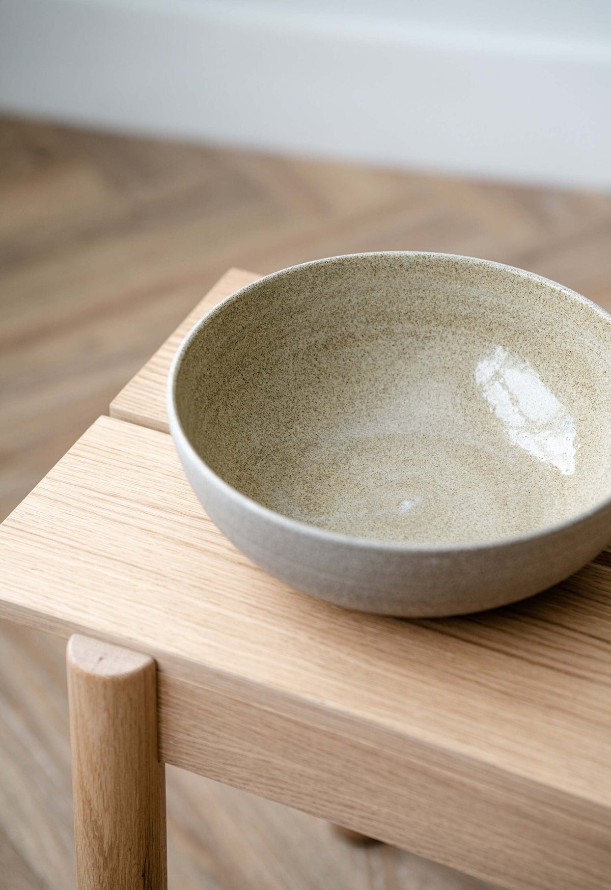 Concrete Stoneware Fruit Bowl, Large, detail view