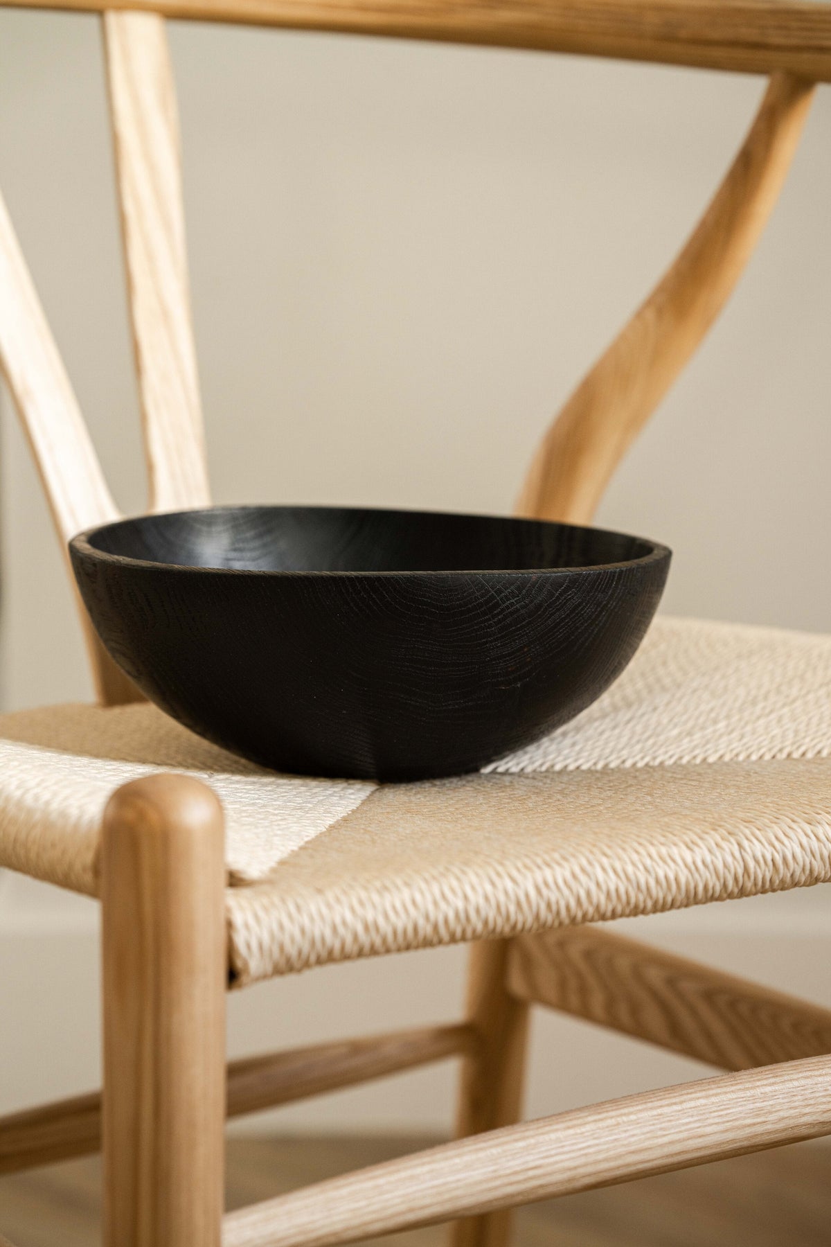 Charred Ash Wood Bowl, Large, alternate view