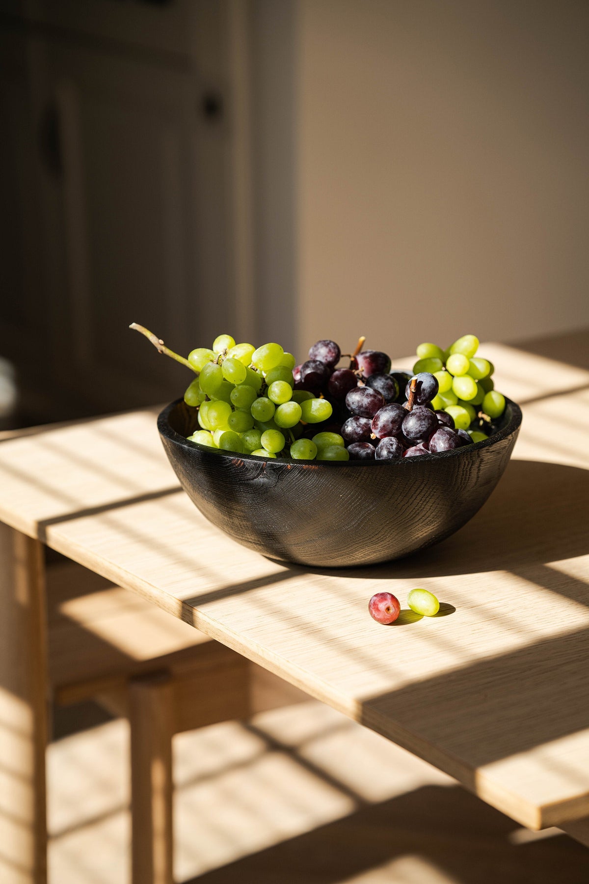 Charred Ash Wood Bowl, Large, view 7