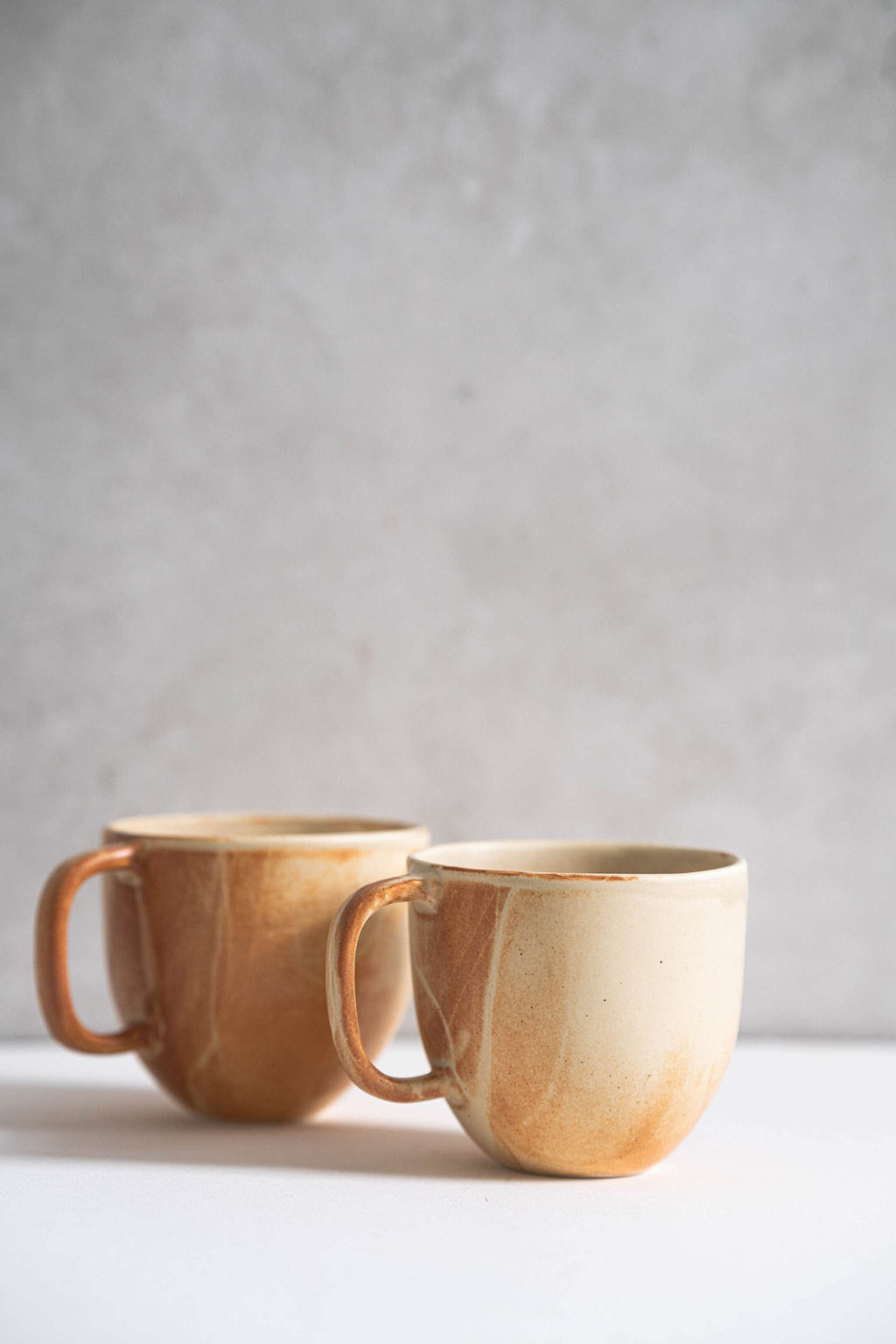 Beige Stoneware Coffee Mug