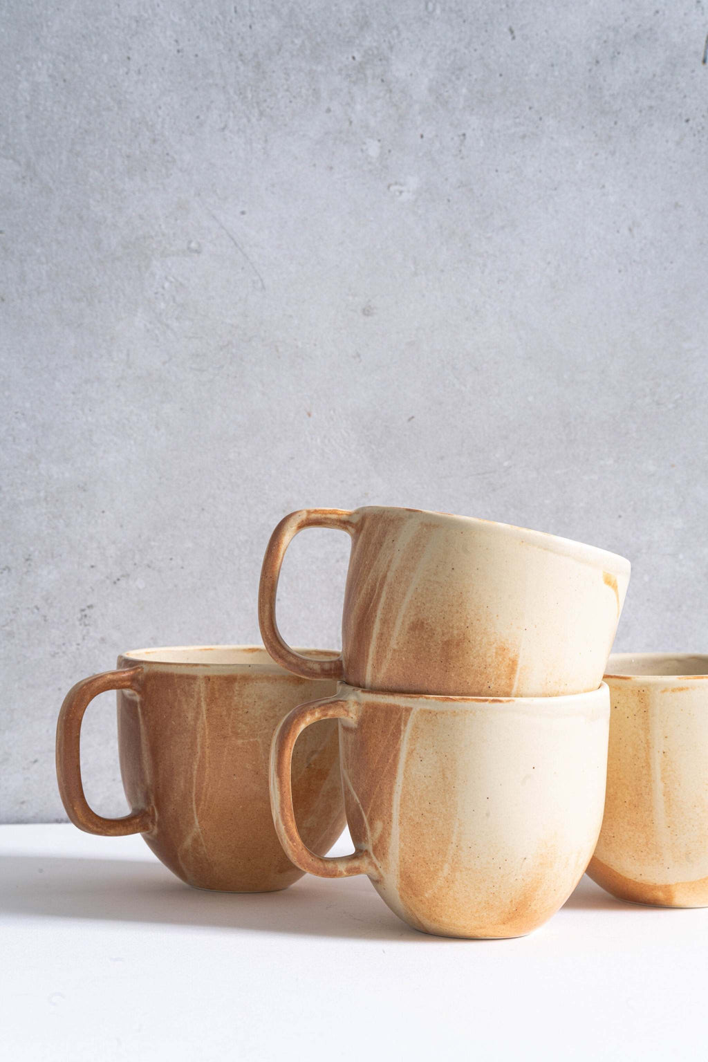 Beige Stoneware Coffee Mug, view 6