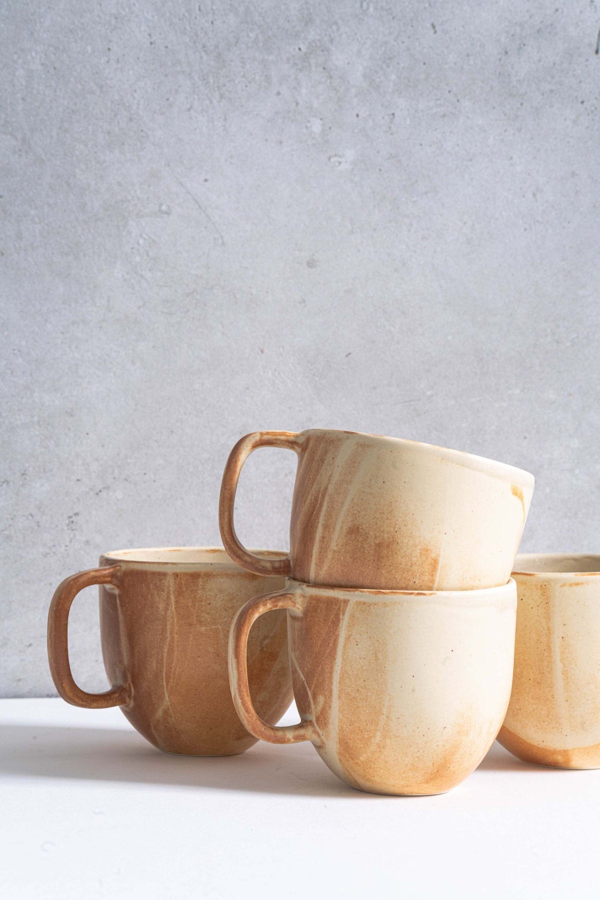 Beige Stoneware Coffee Mug, view 6