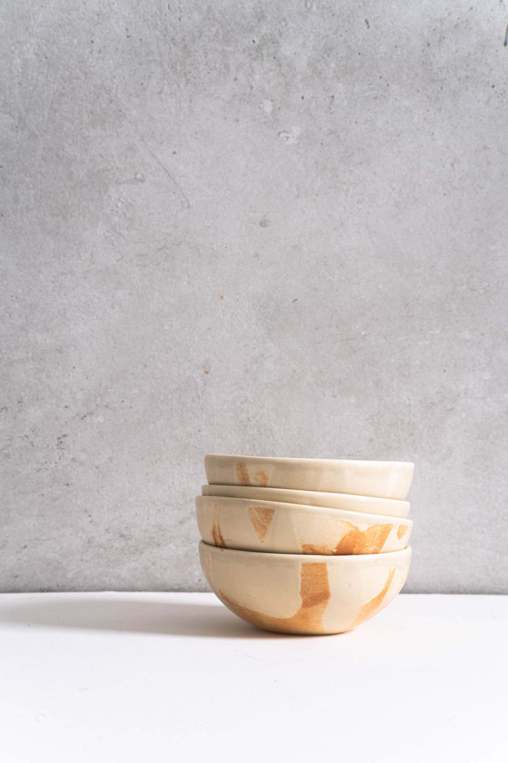 Beige Matte Stoneware Bowl, another angle