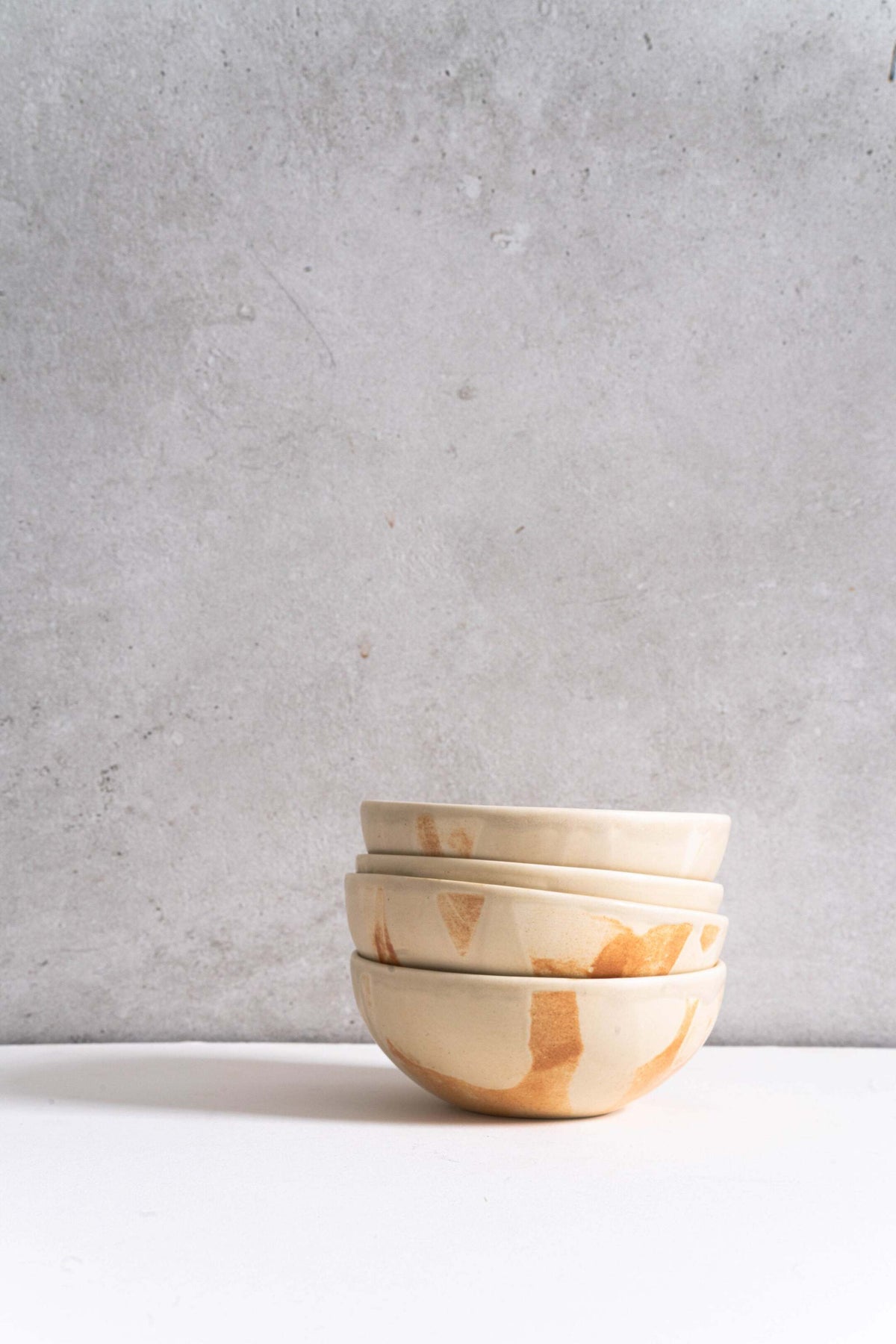 Beige Matte Stoneware Bowl, another angle
