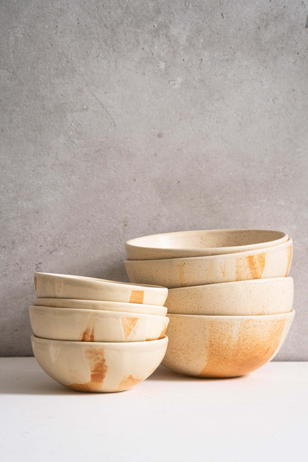 Beige Matte Stoneware Bowl, alternate view