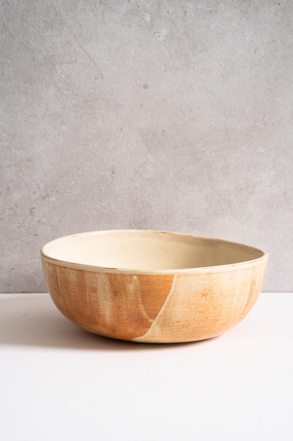 Beige Matte Salad Serving Bowl, view 7