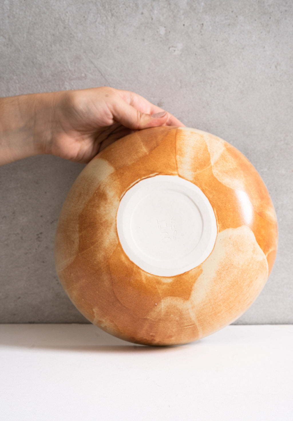 Beige Matte Salad Serving Bowl
