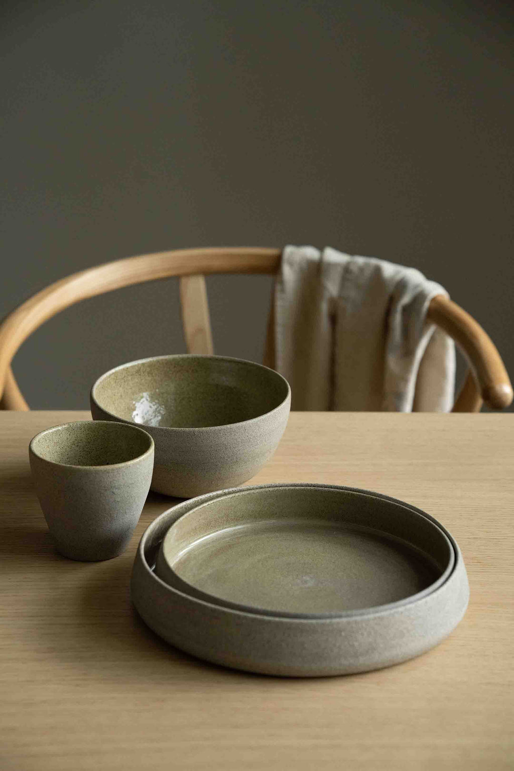 Concrete Stoneware Dinner Set