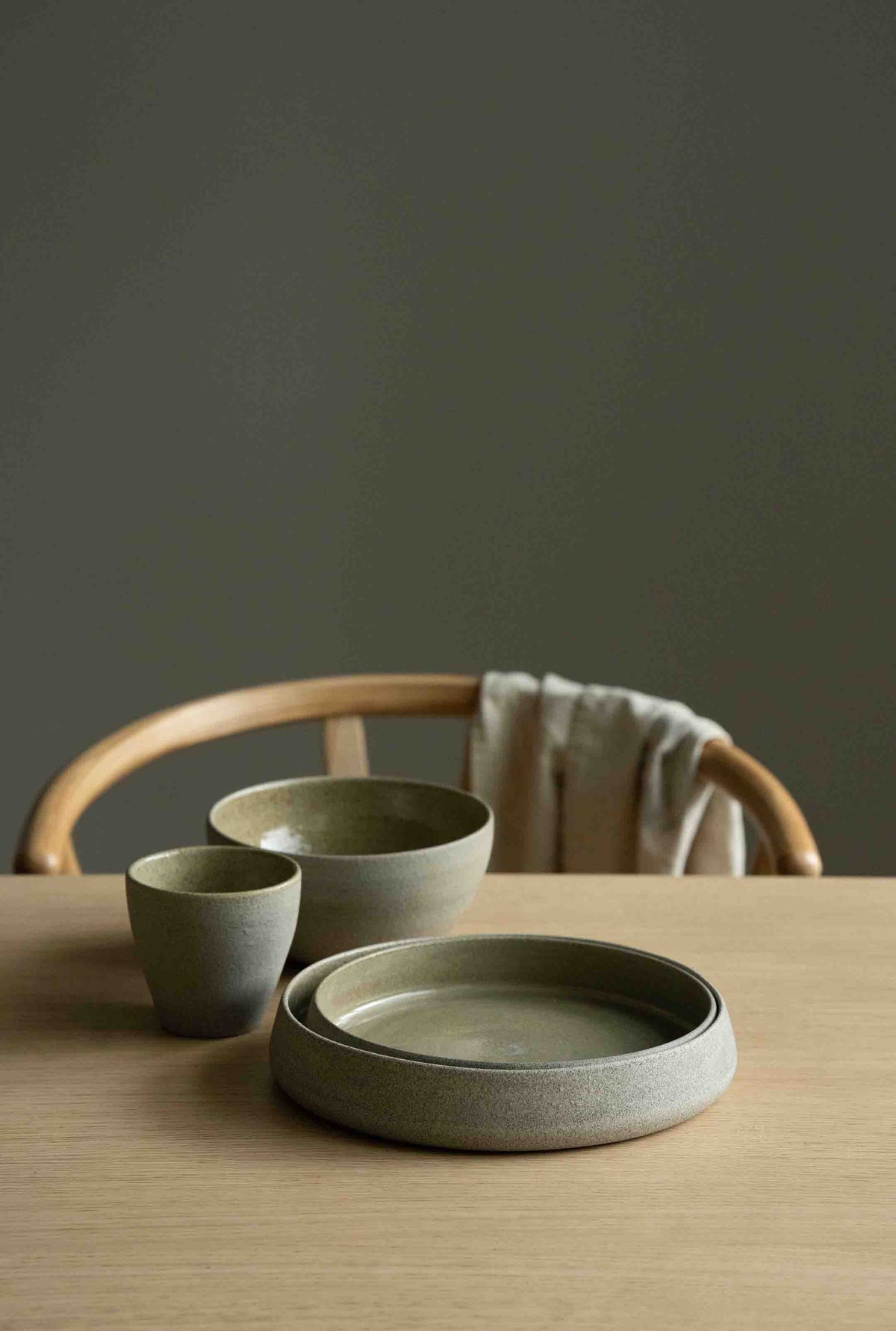 Concrete Stoneware Dinner Set, alternate view