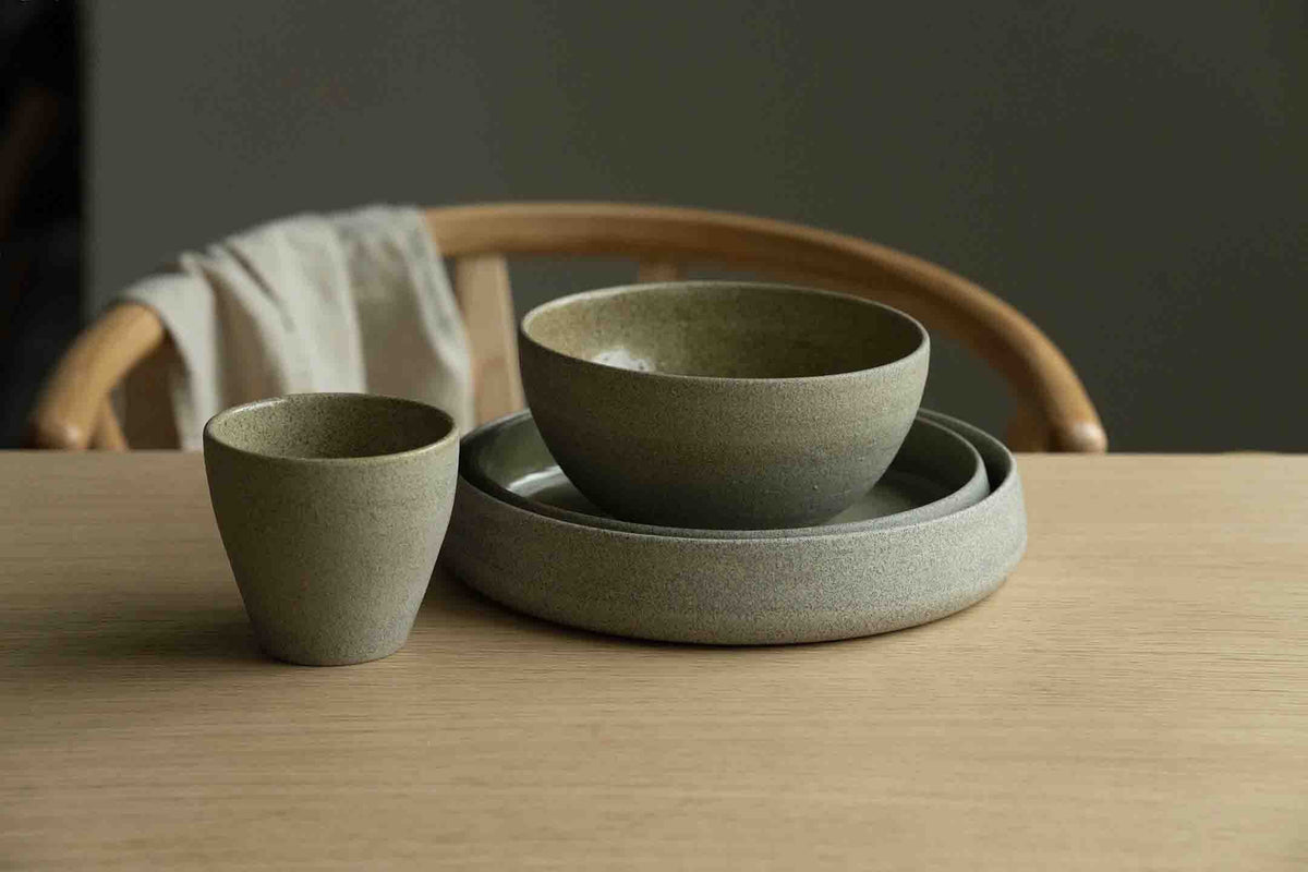 Concrete Stoneware Dinner Set