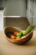 Hand-Carved Walnut Bowl, Extra Large