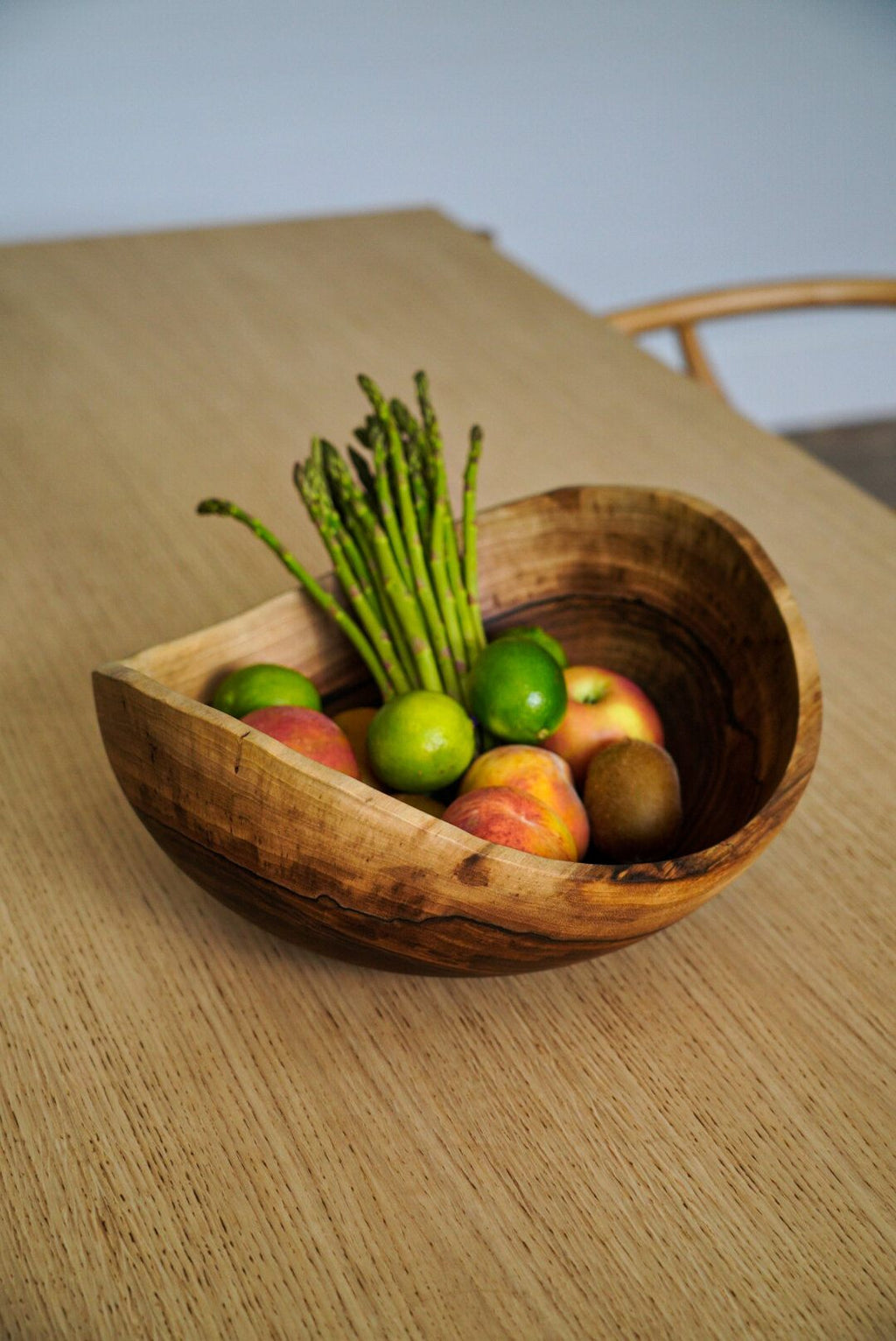 Hand-Carved Walnut Bowl, Extra Large, another angle