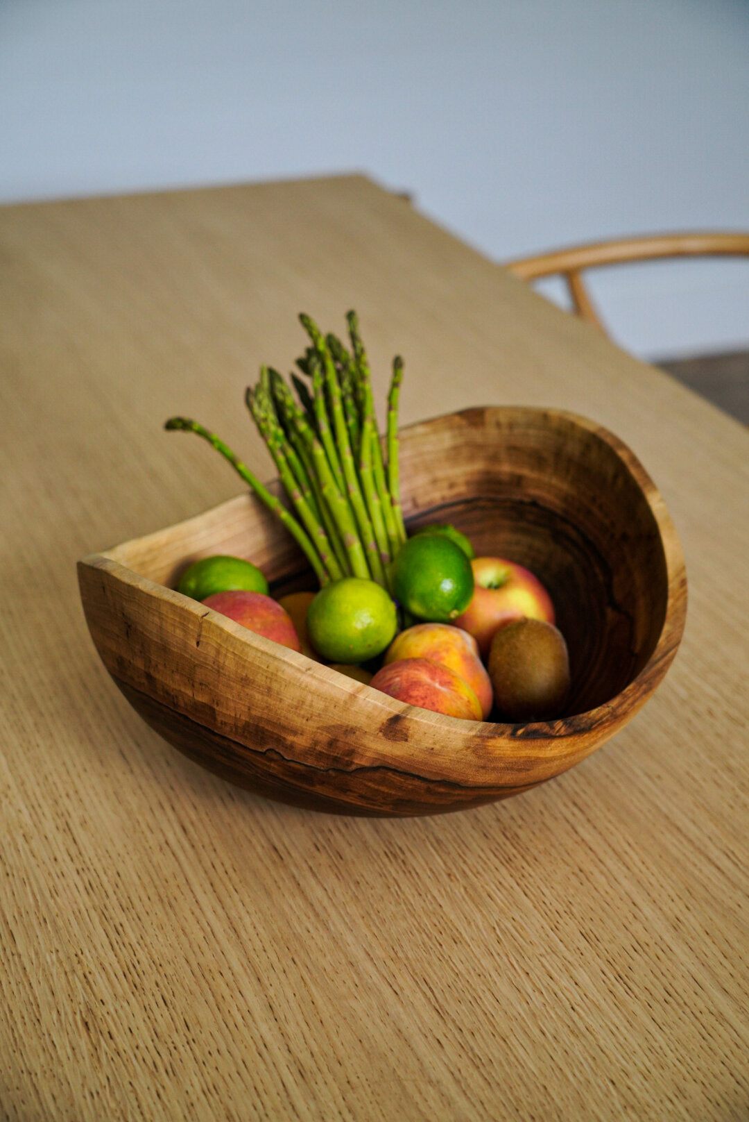 Hand-Carved Walnut Bowl, Extra Large, another angle