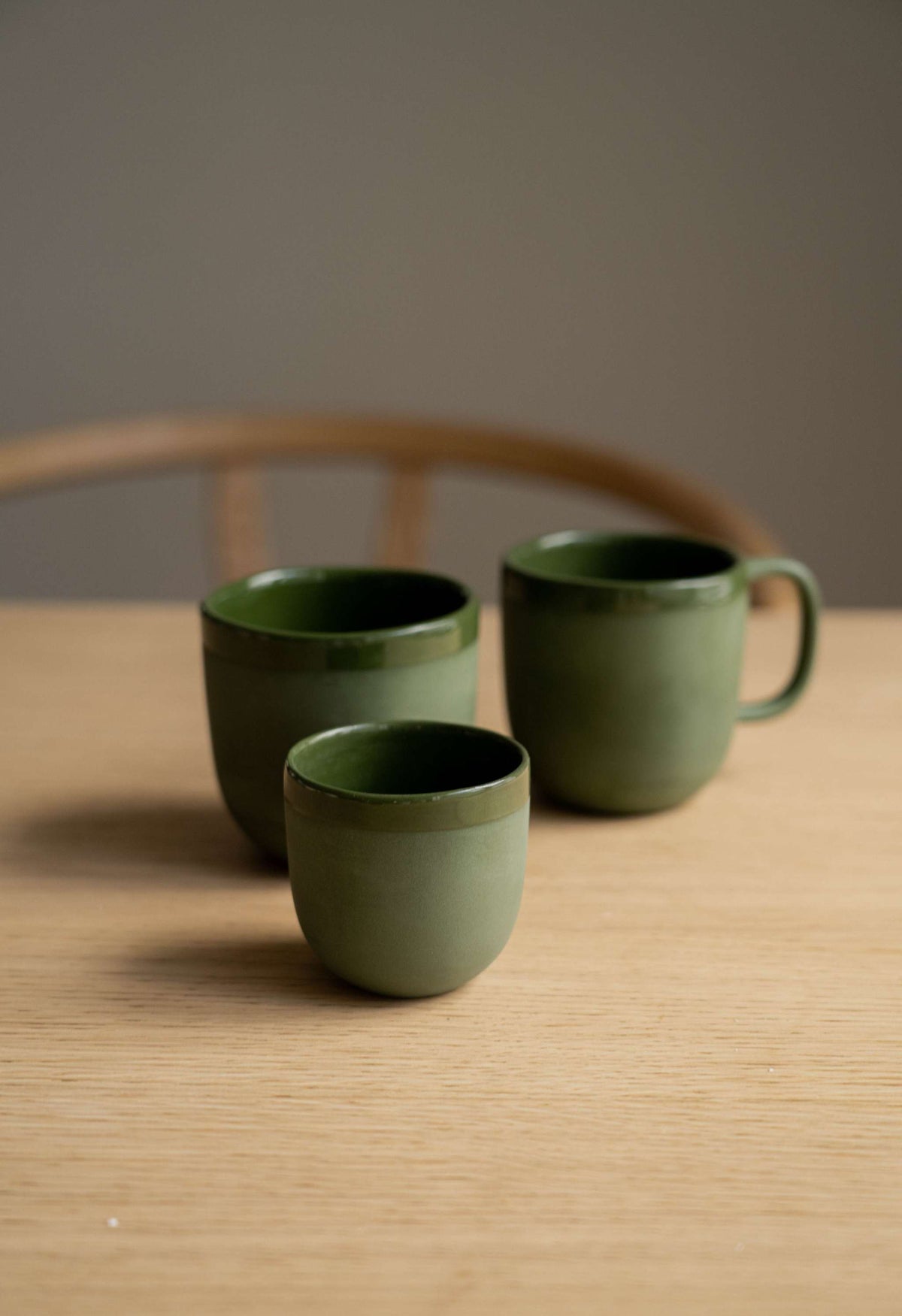 Handmade Porcelain Coffee Cup, Green, view 7